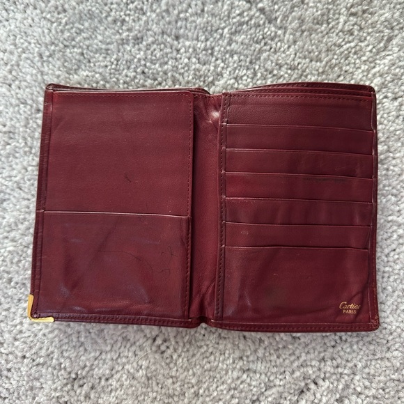 Cartier Bags Cartier Passport Holder Wallet In Burgundy Calfskin